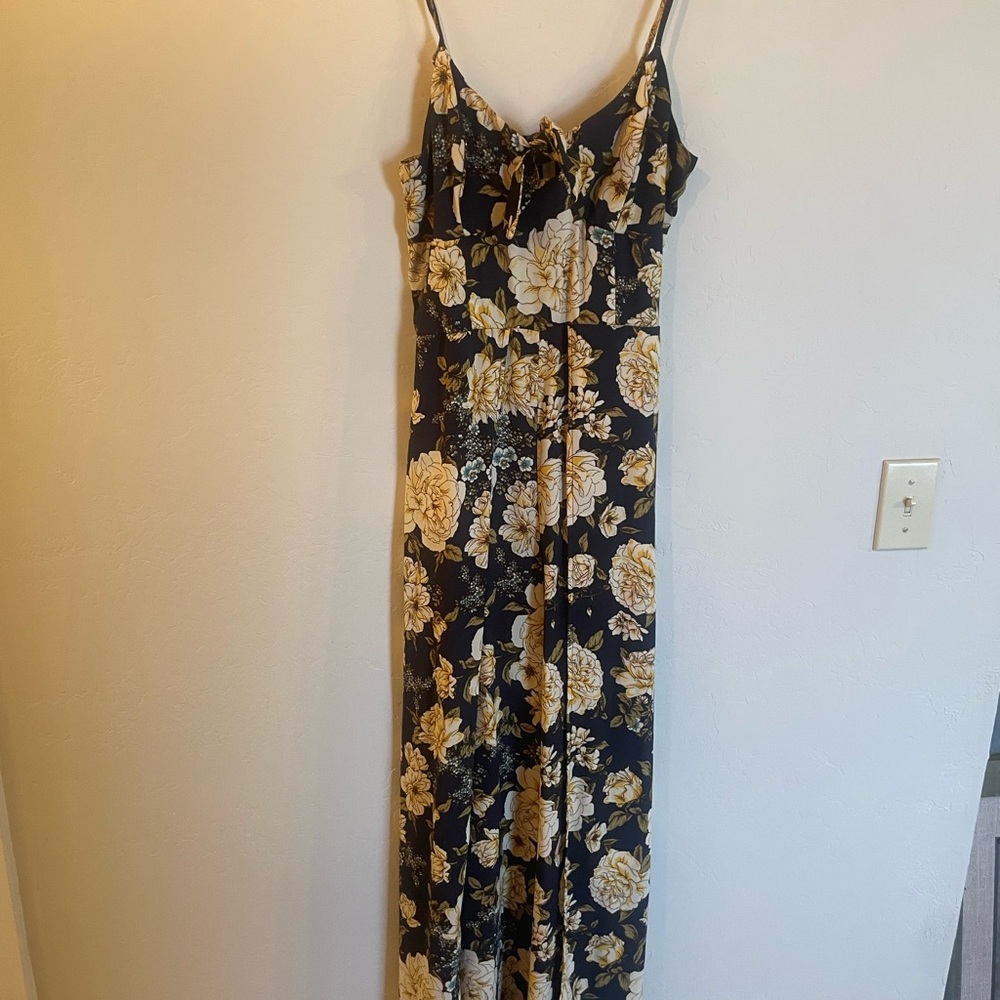 Xhilaration Blue and Yellow Floral Romper